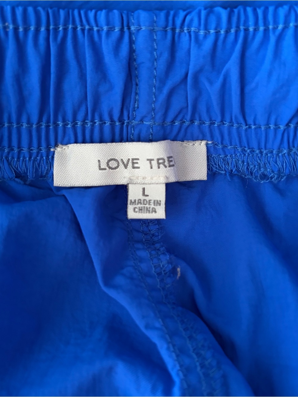 NWT Love Tree Royal Blue Elastic-Waist Parachute Pants  size L - Picture 7 of 9